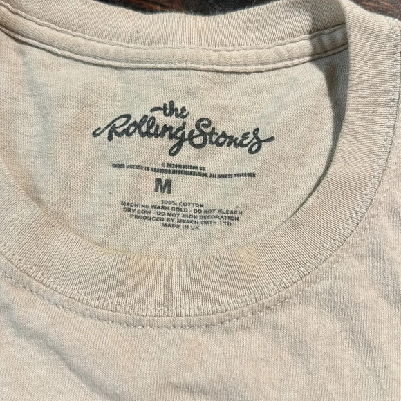 Rolling Stones crop T shirt boxy oversized medium lips tongue - Picture 4 of 5